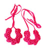 Collar Tejido Flor - Color Rosa Fuschia