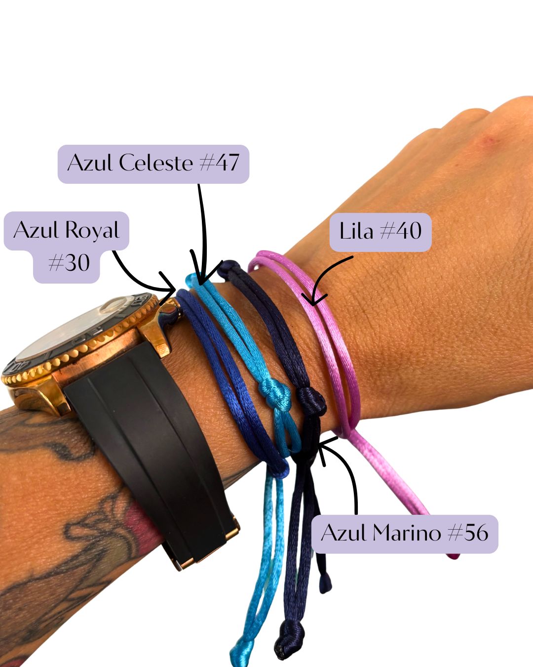 Pulseras de Hilo en Satin