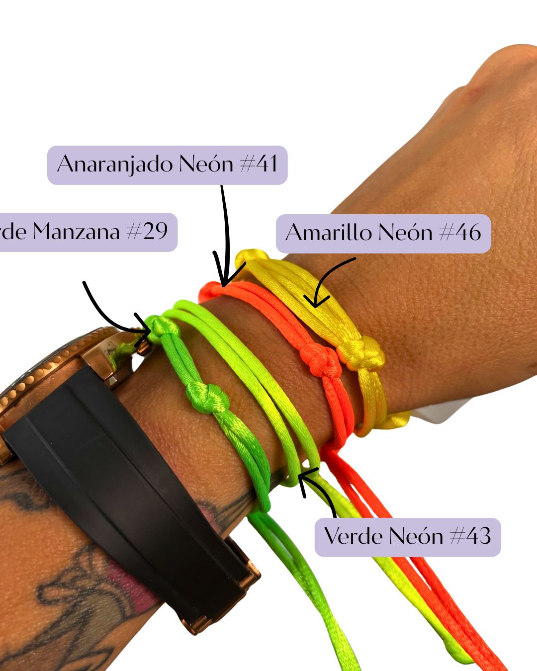 Pulseras de Hilo en Satin