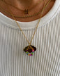Cadena "Alianza" Stainless Steel - Arcoiris con beads de colores