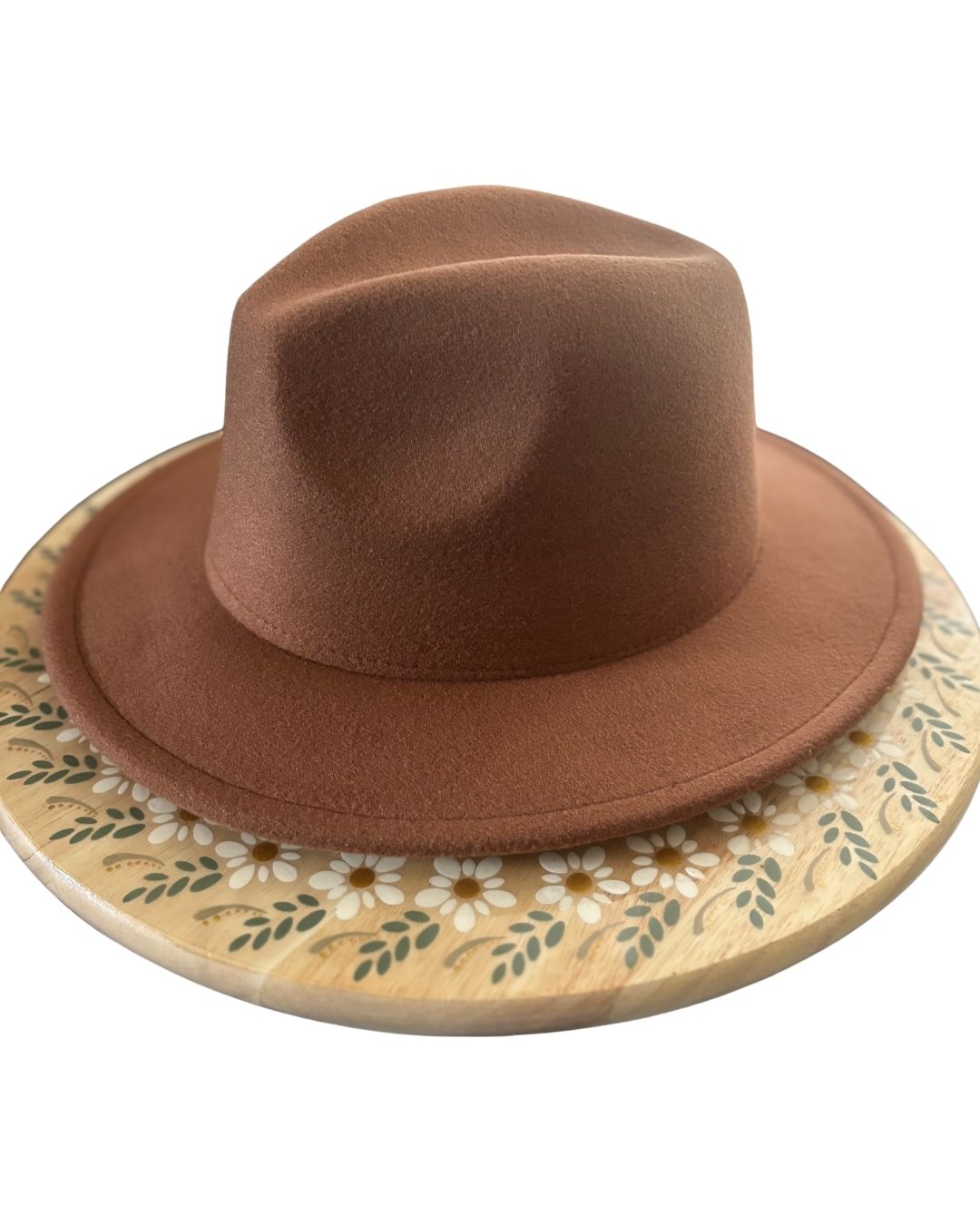 Sombrero Estilo Fedora con Coverup en Macramé