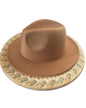 Sombrero Estilo Fedora con Coverup en Macramé