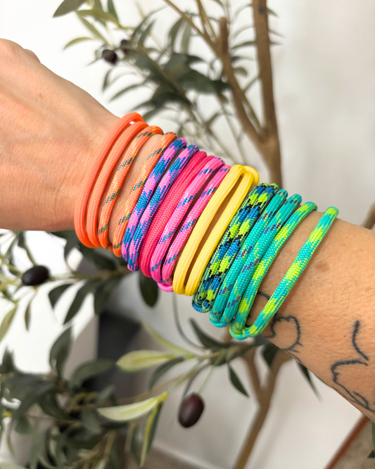 Pulsera de Hilo Paracord Tonos Brillantes Veraniegos