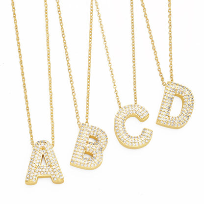 Cristal Bubble Initial Necklace