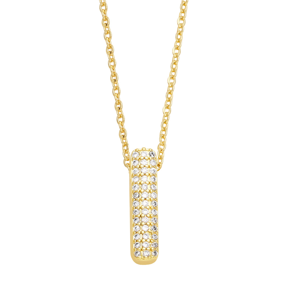 Cristal Bubble Initial Necklace