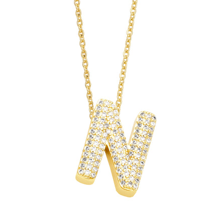 Cristal Bubble Initial Necklace