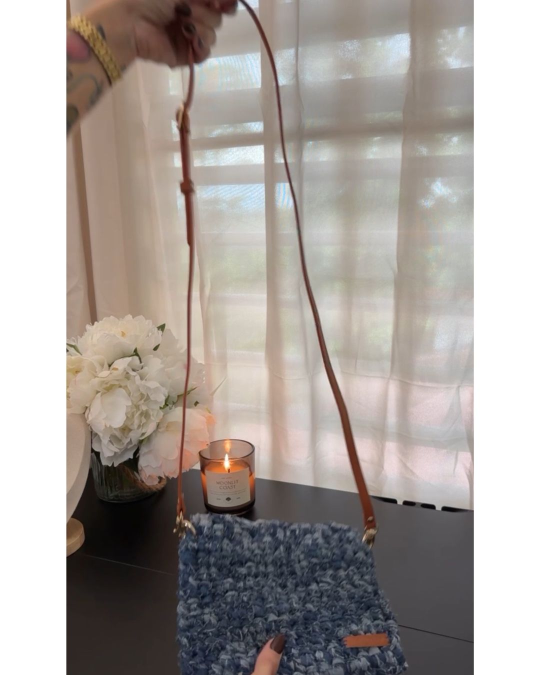 Catalina - Cartera Crossbody en Crochet con Denim Reciclado PRE-ORDEN