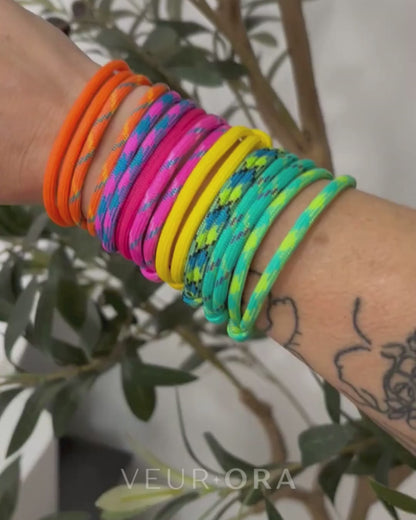 Pulsera de Hilo Paracord Tonos Brillantes Veraniegos